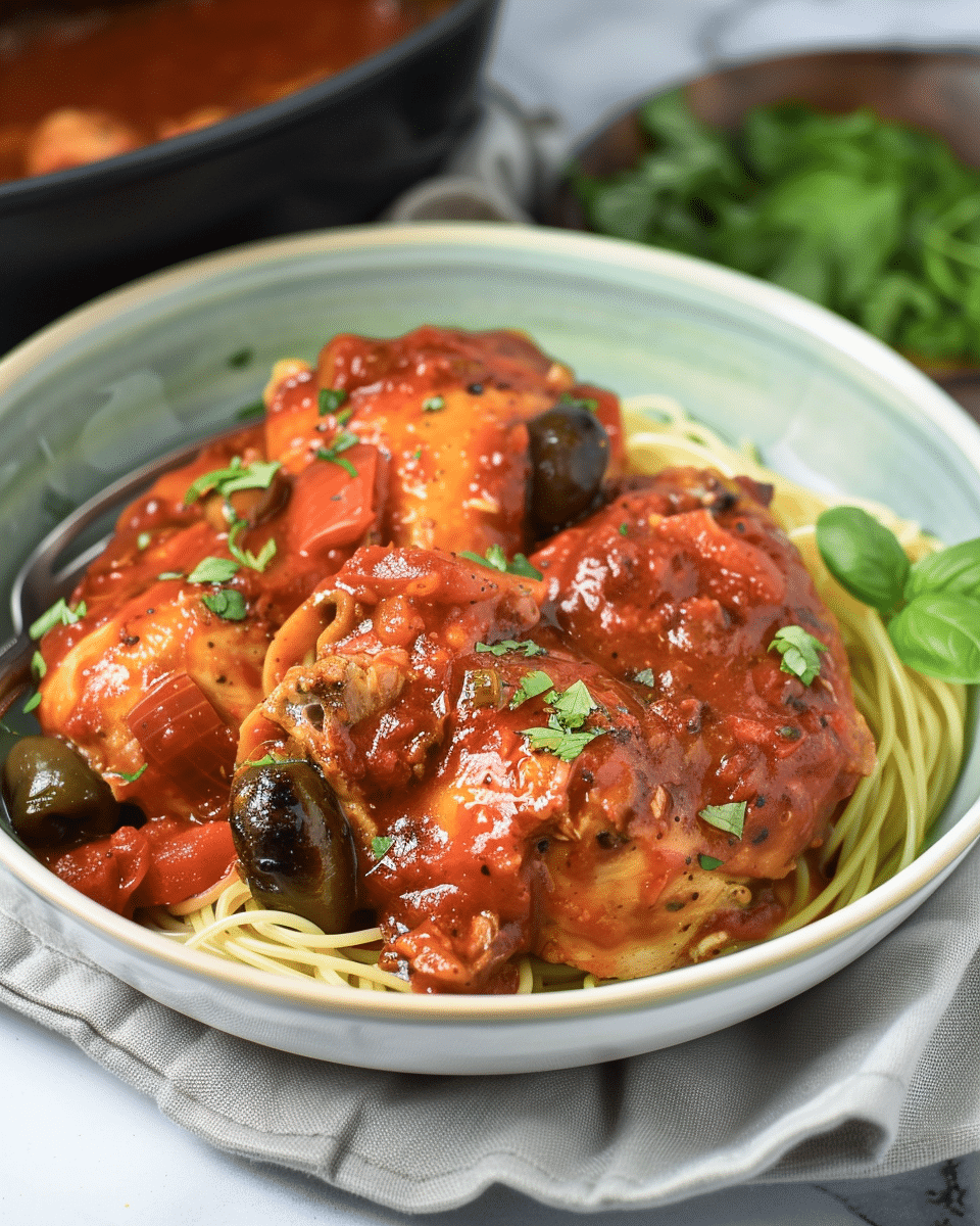 Hearty Crockpot Chicken Cacciatore