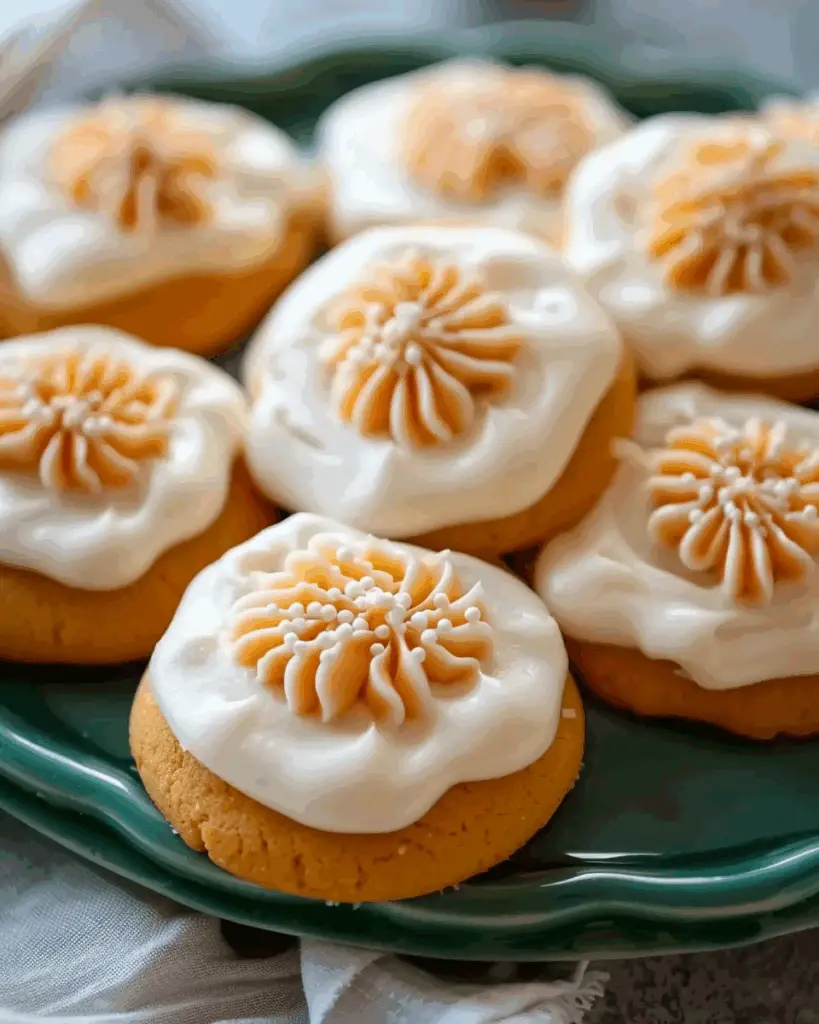 Pumpkin Sugar Cookies with Cream Cheese Frosting