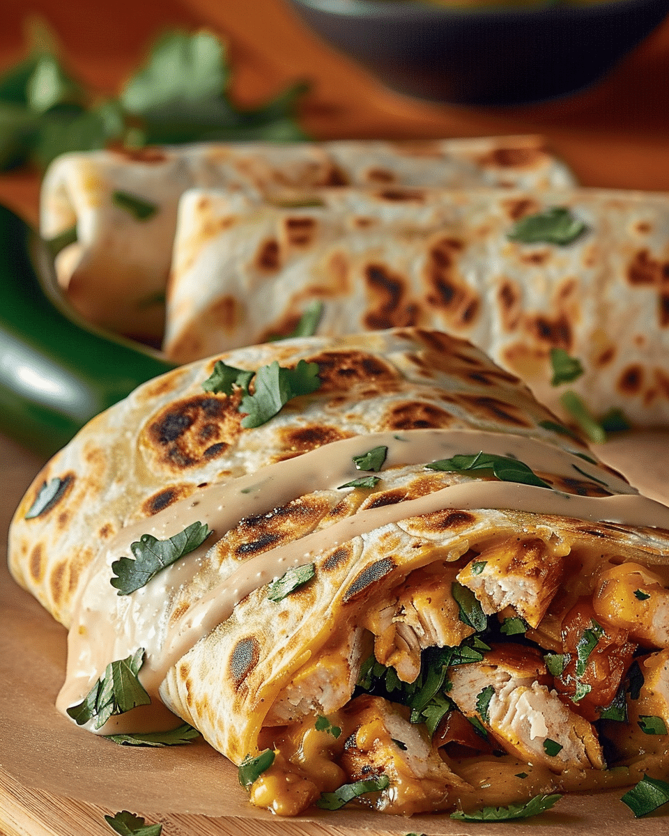 Cheesy Chicken Burritos