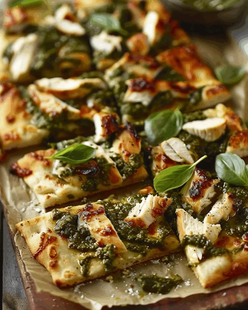 Pesto Chicken Flatbread: A Delicious and Easy Recipe for Dinner