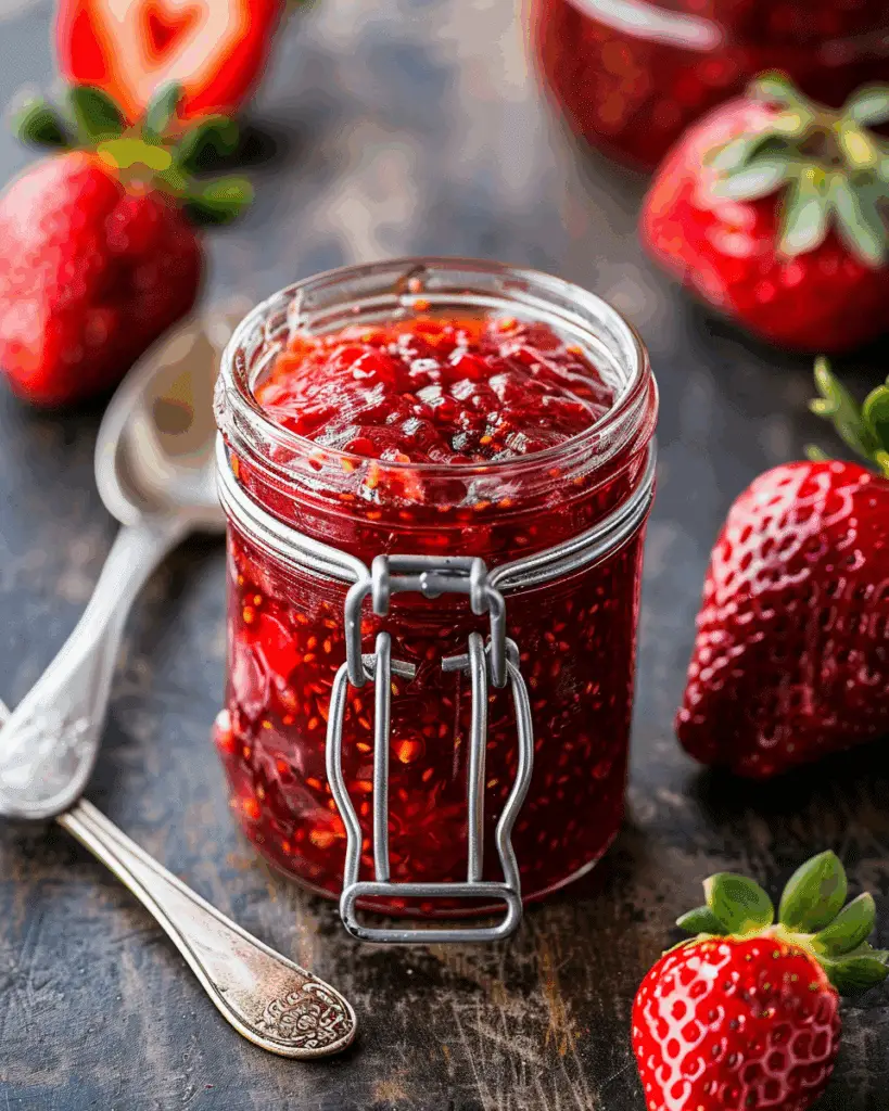 Super Easy Strawberry Freezer Jam