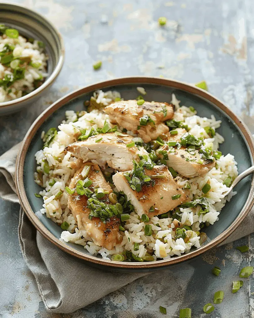 Chicken and Rice With Scallion-Ginger Sauce