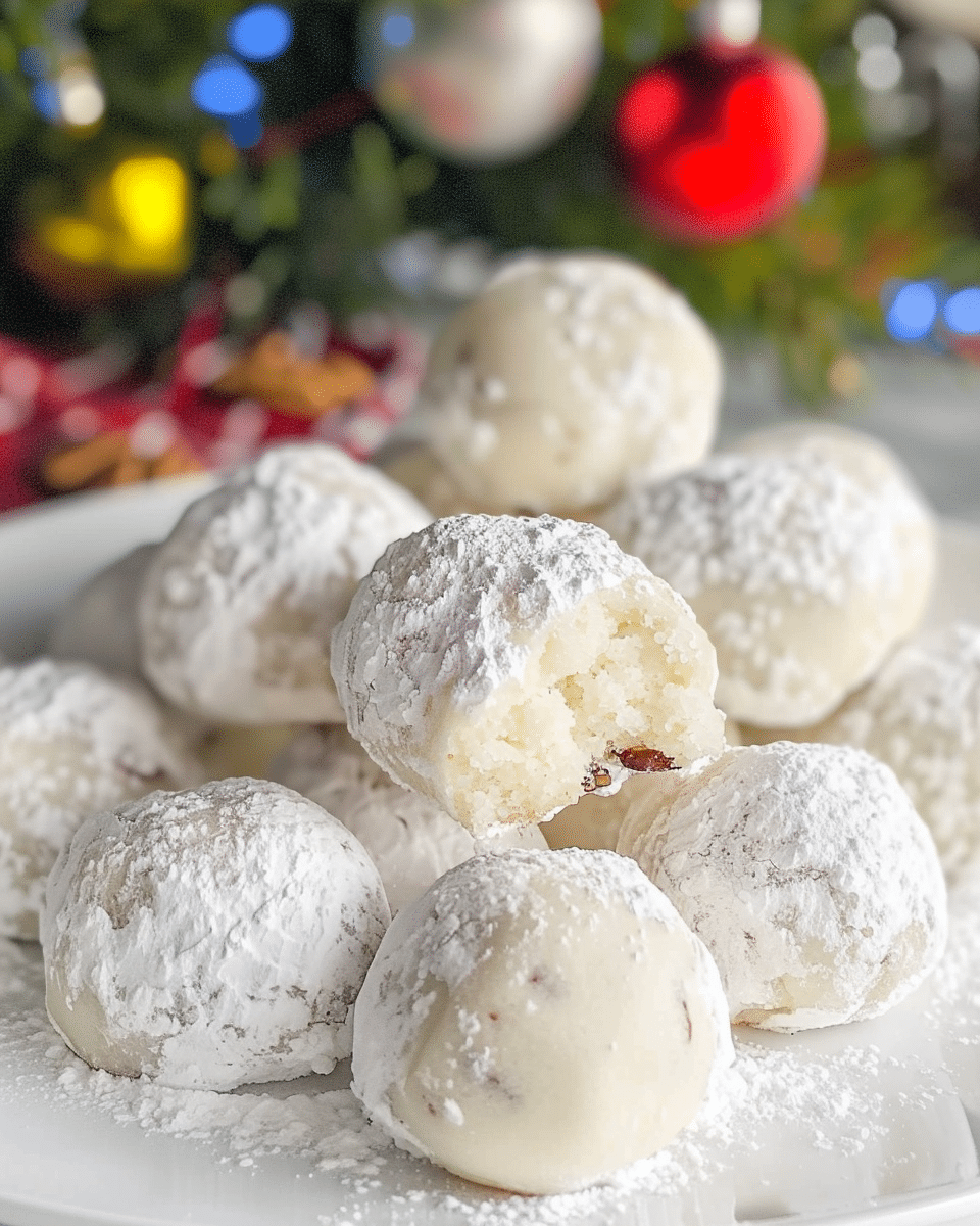 Buttery Pecan Snowball Cookies