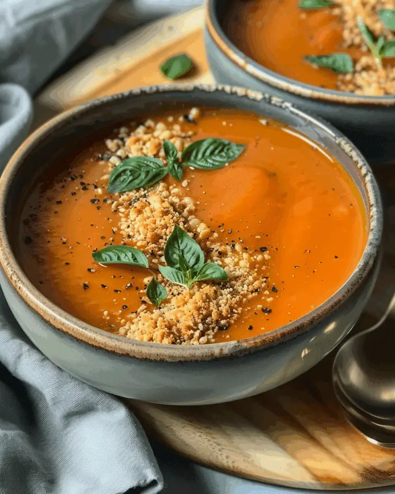 Creamy Roasted Garlic Tomato Soup Recipe