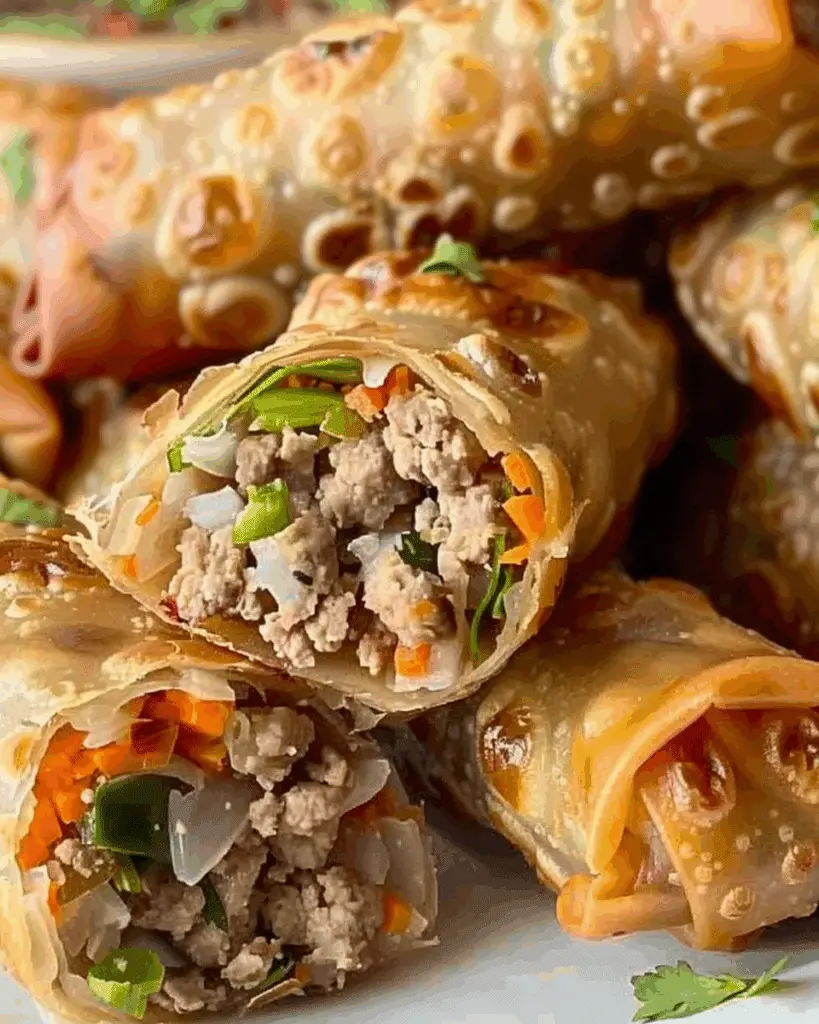 Chicken & Coleslaw Egg Rolls