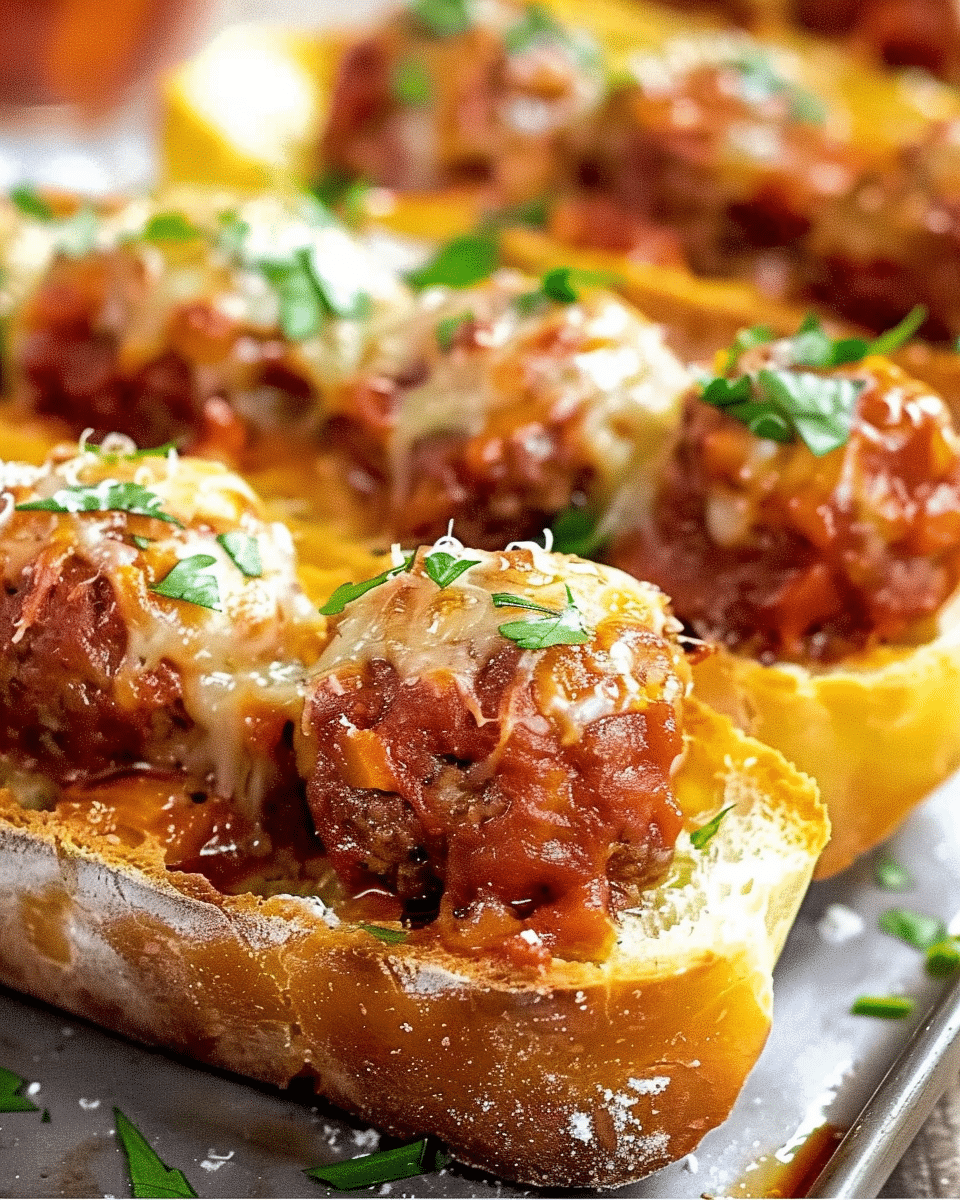 Garlic Bread Meatball Bombs