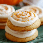 Pumpkin Sugar Cookies with Cream Cheese Frosting
