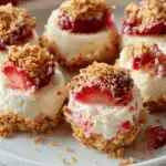 Strawberry Crunch Cheesecake Bites