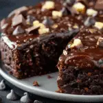 No Flour, No Sugar Chocolate Oat Cake with Banana and Apple