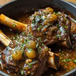 Slow-Braised Lamb Shanks with Aromatic Herbs and Silky Pan Gravy