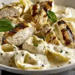 Asiago Tortellini Alfredo with Grilled Chicken