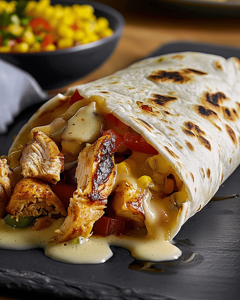 Cheesy Chicken Burritos