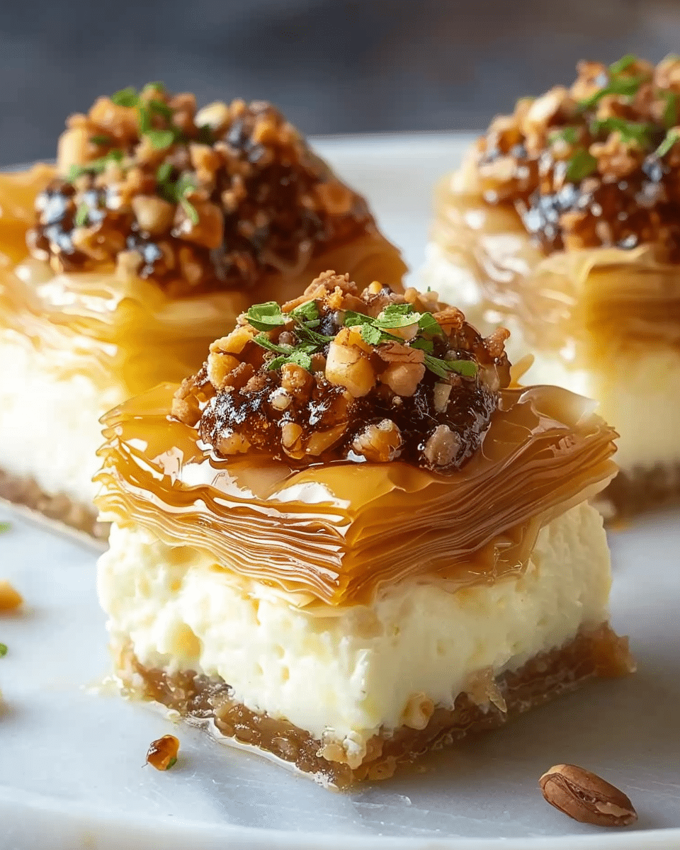 Mini Baklava Cheesecakes