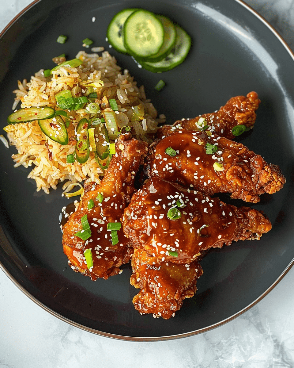 Korean “Fried” Chicken Plate (Air Fryer, Macro-Friendly)