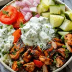 Flavorful Chicken Gyro Bowls with Tzatziki Sauce