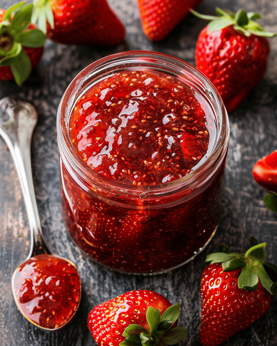 Super Easy Strawberry Freezer Jam