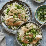 Chicken and Rice With Scallion-Ginger Sauce
