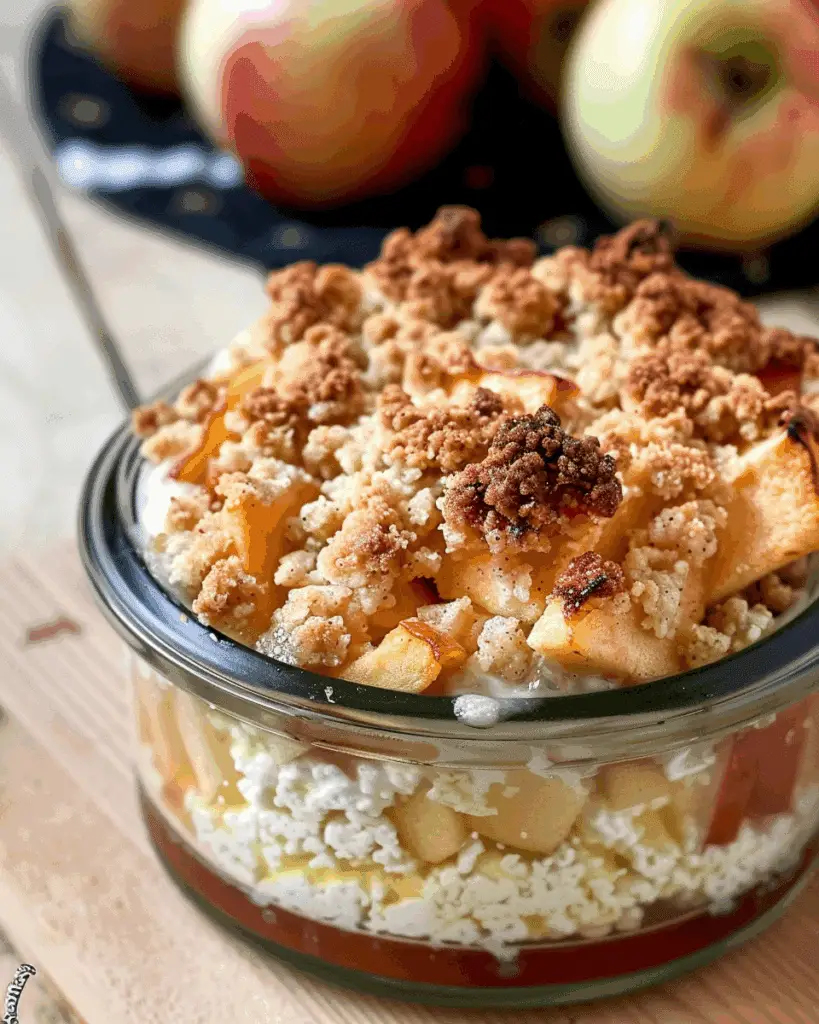 Apple Crumble Cottage Cheese Bake