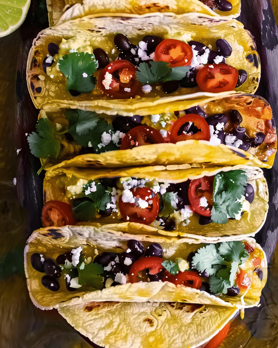 Baked Vegan Black Bean Tacos
