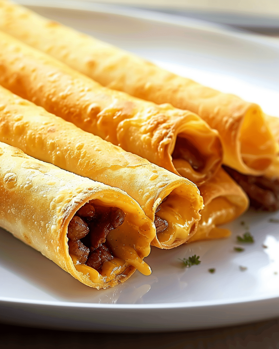Beef and Cheese Chimichangas