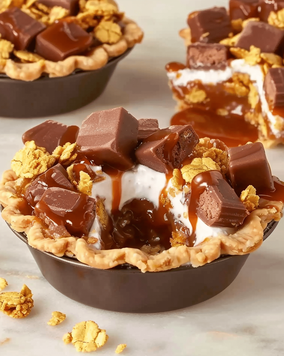 Butterfinger Caramel Crunch Mini Pies