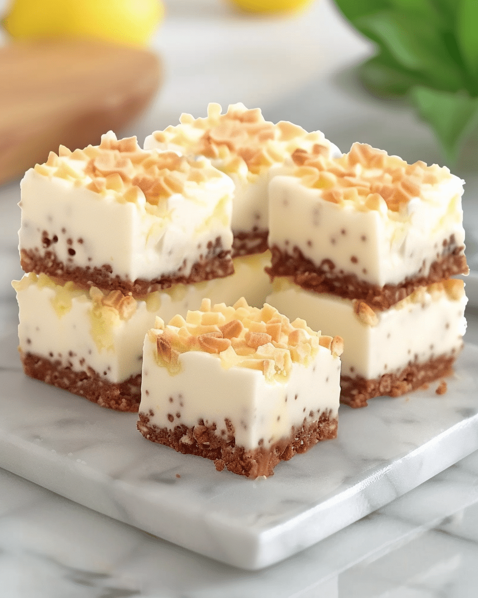 Lemon Brownies with Lemon Glaze