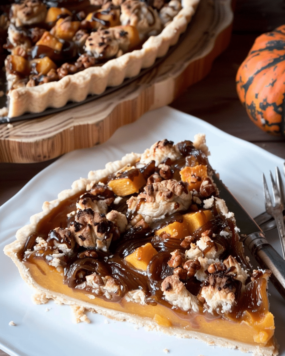 Caramelized Onion Butternut Squash Tart