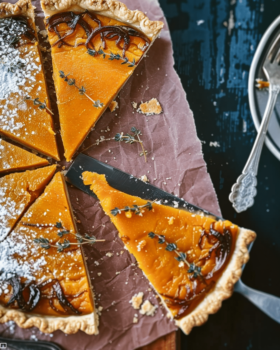 Caramelized Onion Butternut Squash Tart