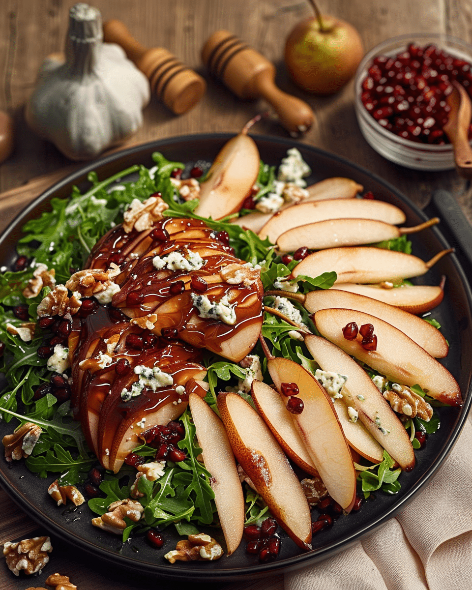 Caramelized Pear and Gorgonzola Salad