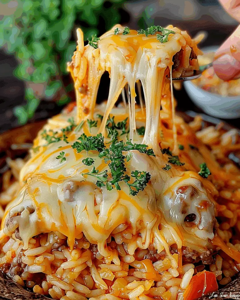 Cheesy Hamburger Rice Casserole