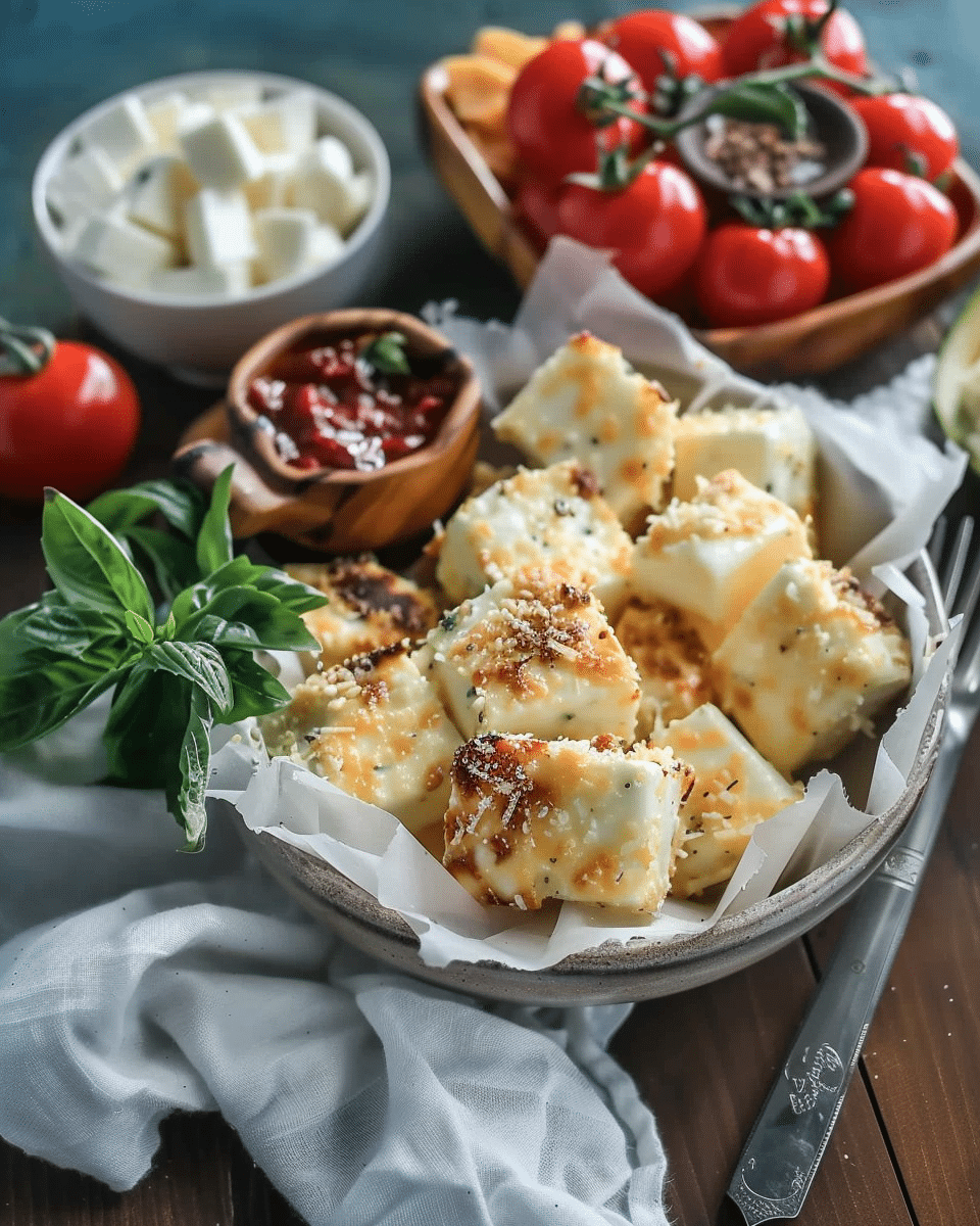 Cheesy Parmesan Mozzarella Bites
