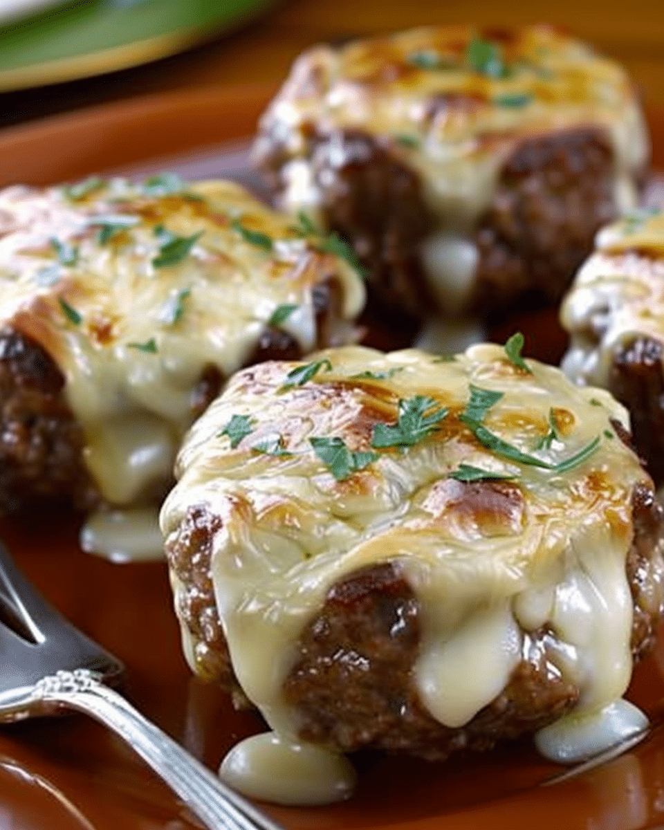 Cheesy Stuffed Meatloaf Bites