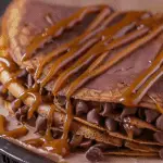 Chocolate Crepes With Caramel Drizzle