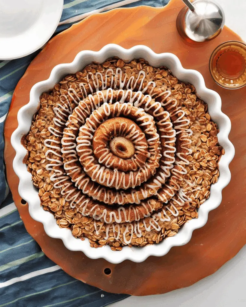 Cinnamon Roll Baked Oatmeal