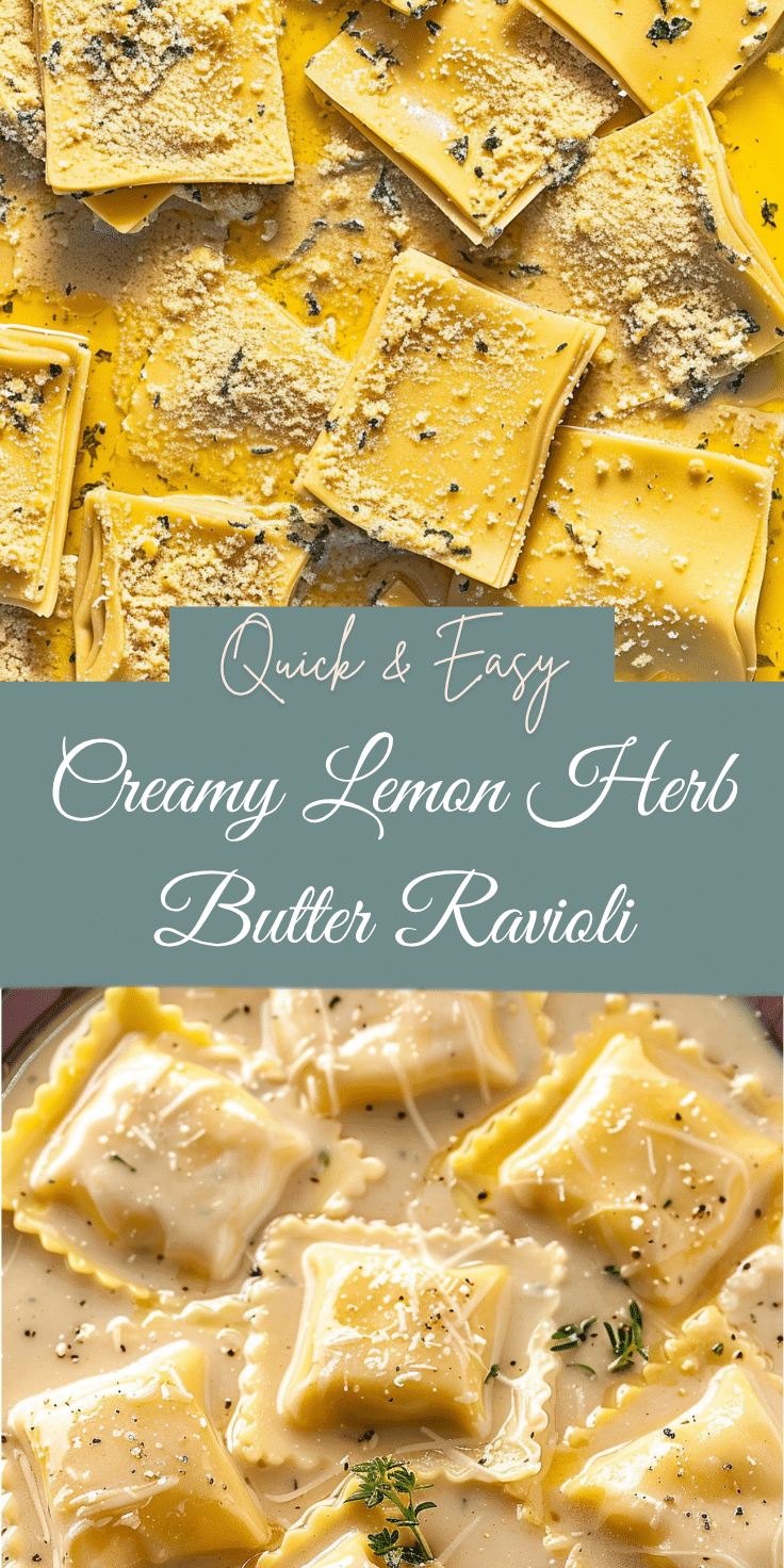 Creamy Lemon Herb Butter Ravioli | Meal Shine