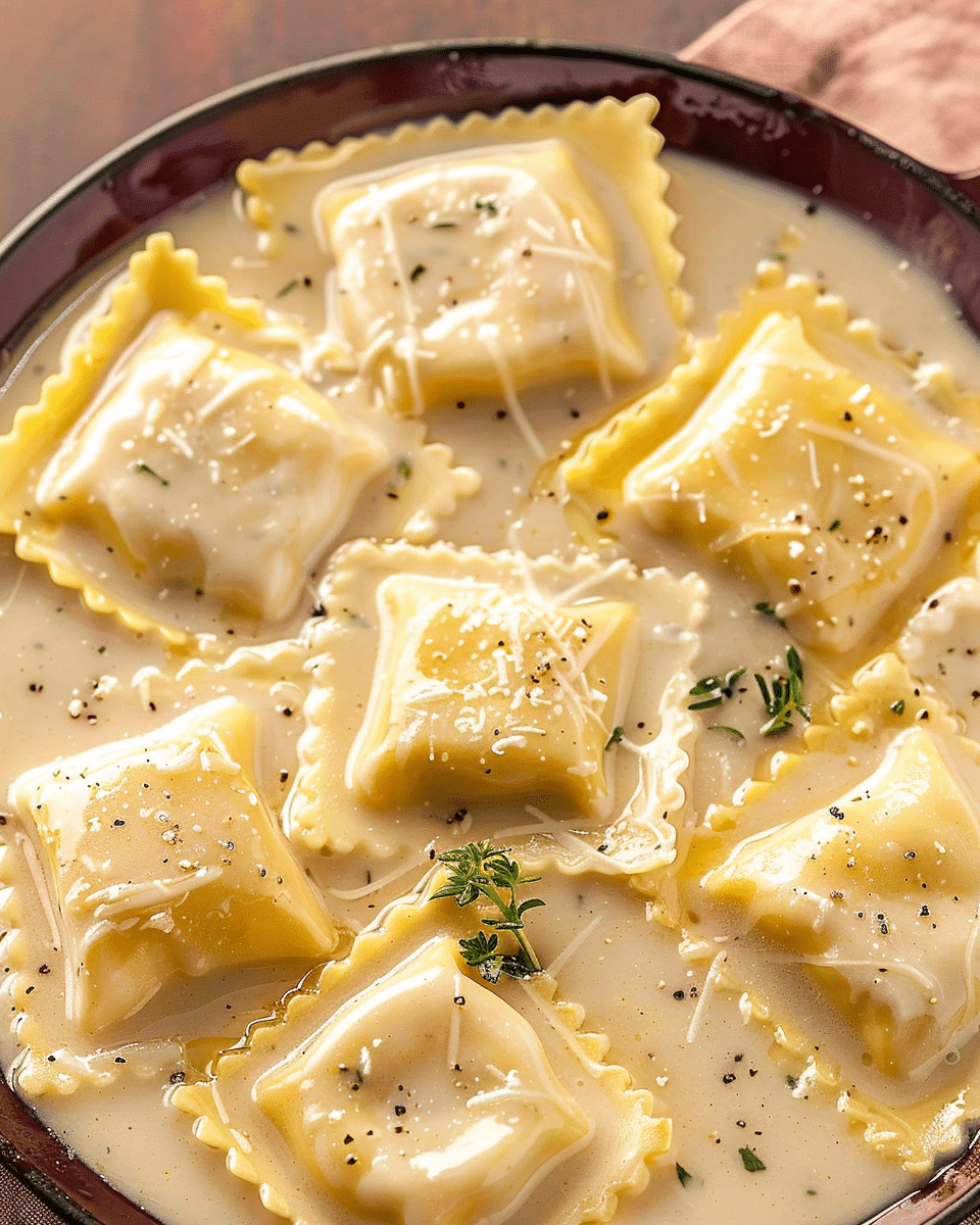 Creamy Lemon Herb Butter Ravioli