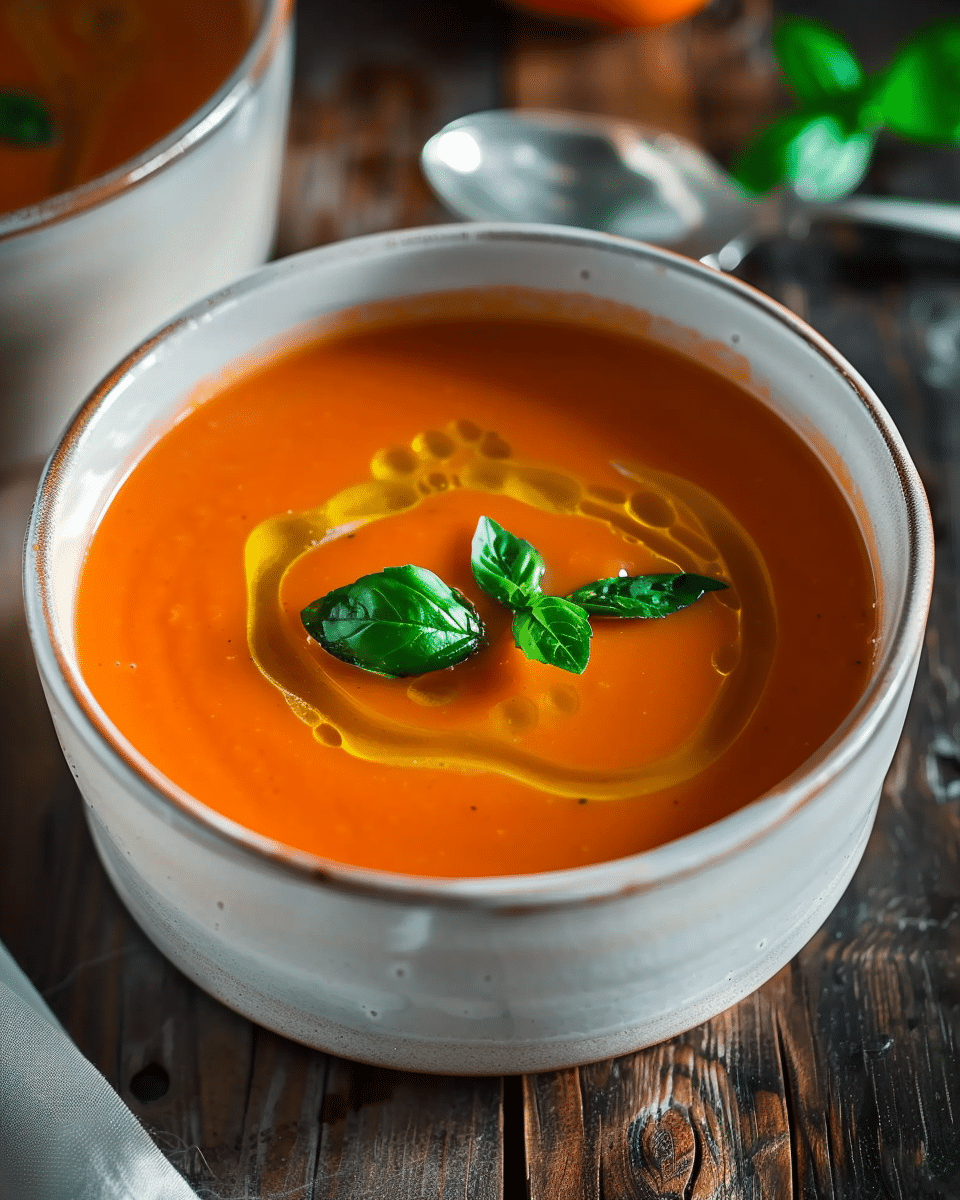 Creamy Roasted Garlic Tomato Soup Recipe