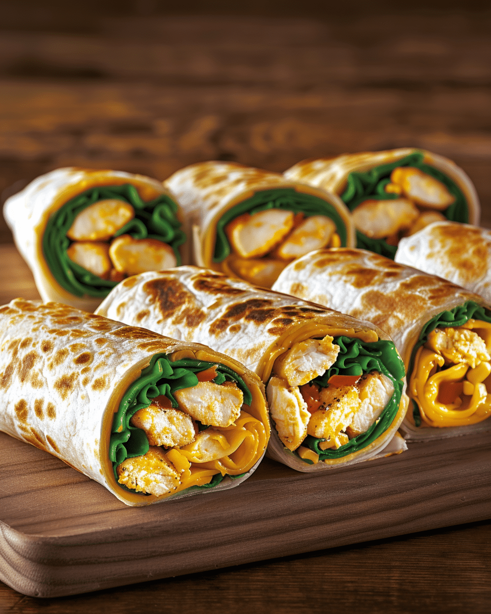 Crispy Air Fryer Chicken & Mozzarella Wraps