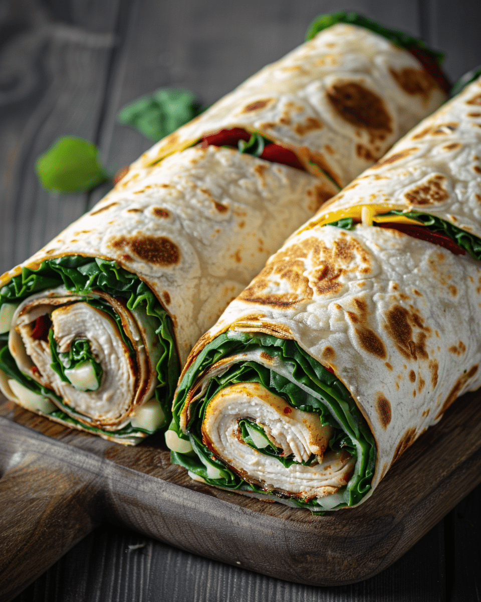 Crispy Air Fryer Chicken & Mozzarella Wraps