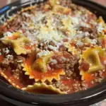 Crockpot Ravioli Lasagna
