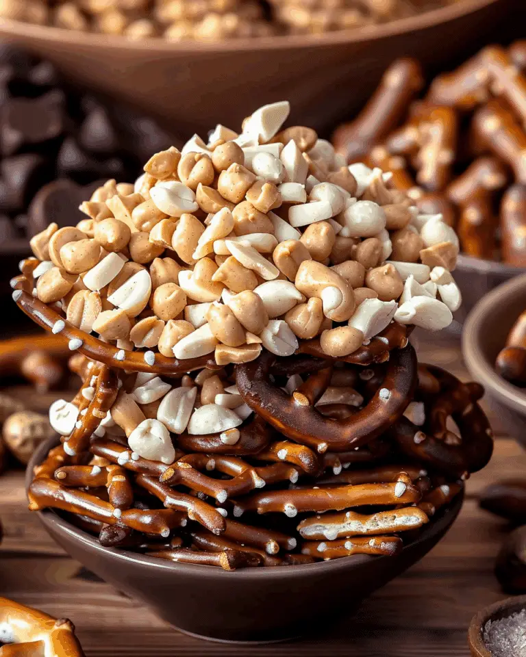 Crunchy Peanut Butter Pretzel Clusters