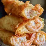 Deep-Fried Shrimp Alfredo Burrito Bites