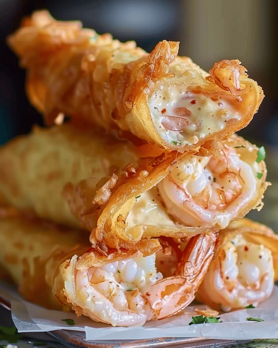 Deep-Fried Shrimp Alfredo Burrito Bites