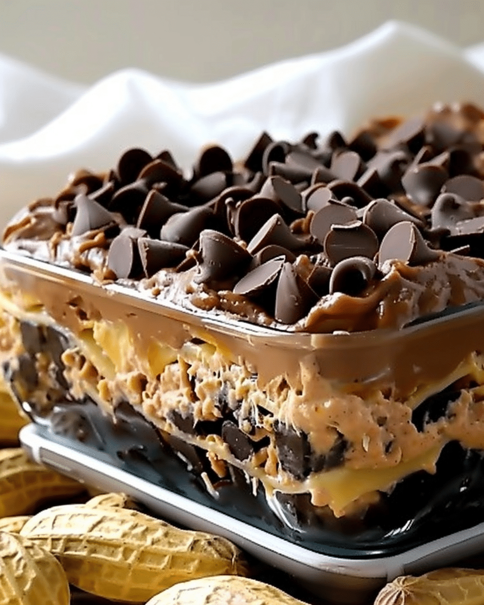 Delicious Chocolate Peanut Butter Lasagna