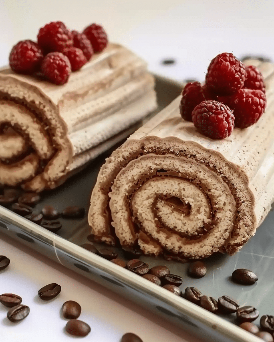Easy Mocha Chiffon Roll Cake