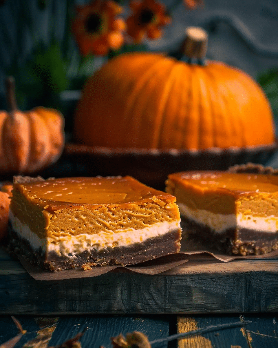 Easy Pumpkin Cheesecake Bars