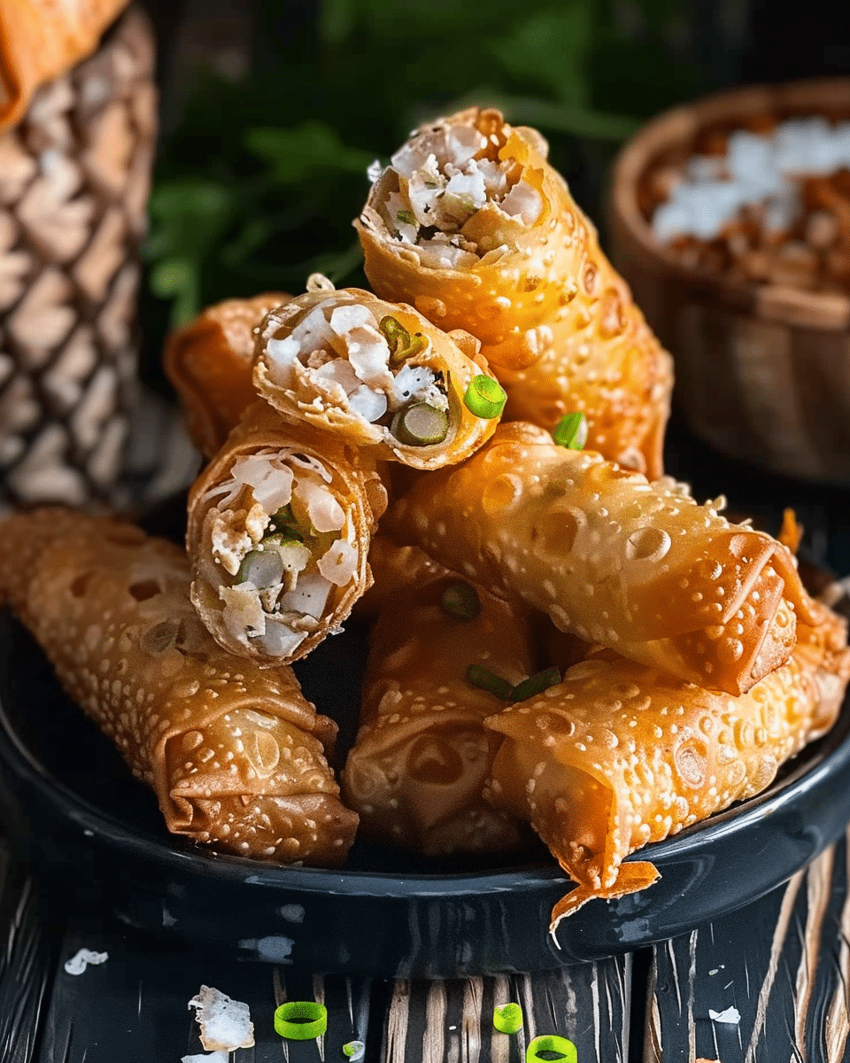 Chicken & Coleslaw Egg Rolls