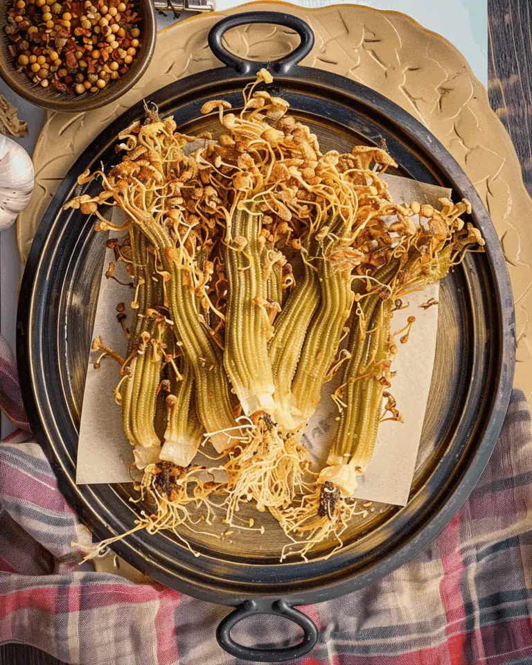 Fried Enoki Mushroom