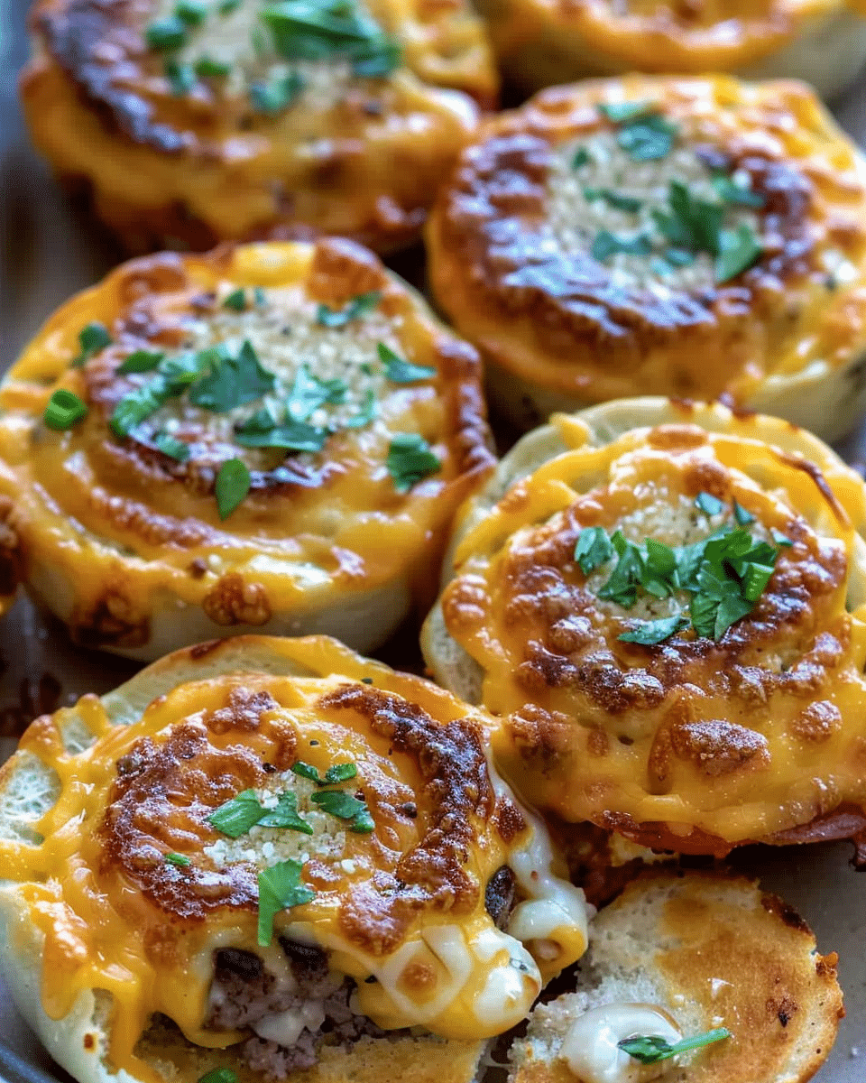 Garlic Parmesan Cheeseburger Bombs