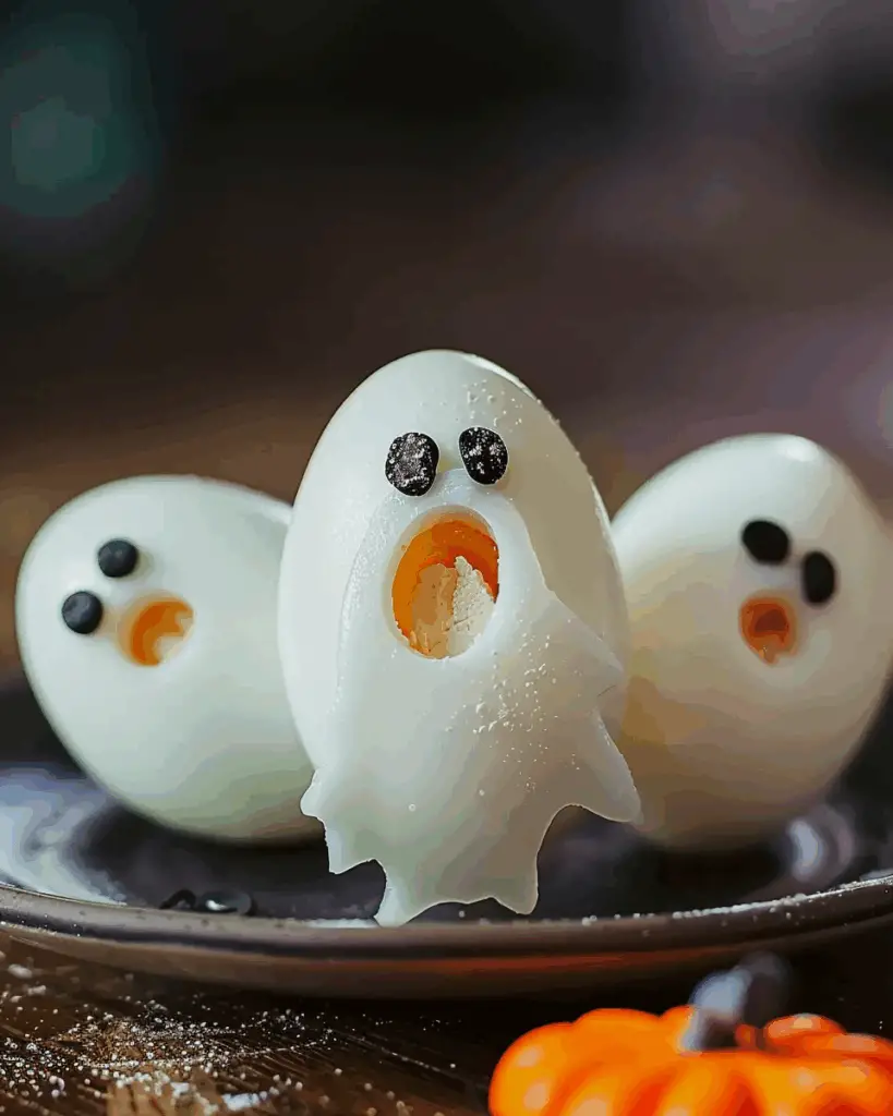 Ghost Hard-Boiled Eggs: A Fun and Healthy Halloween Breakfast for Kids
